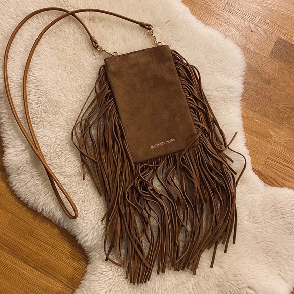 Michael Kors Handbags - MICHAEL KORS Cary Fringed Suede Crossbody